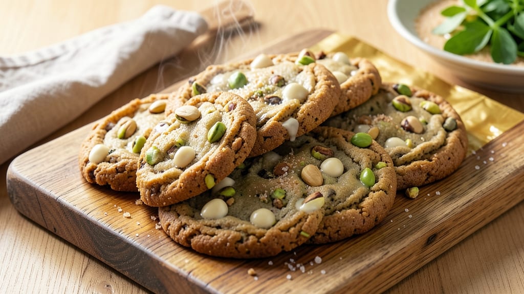Pistachio White Chocolate Chip Cookie Recipe: Crunchy Nutty Bites with Melty Centers
