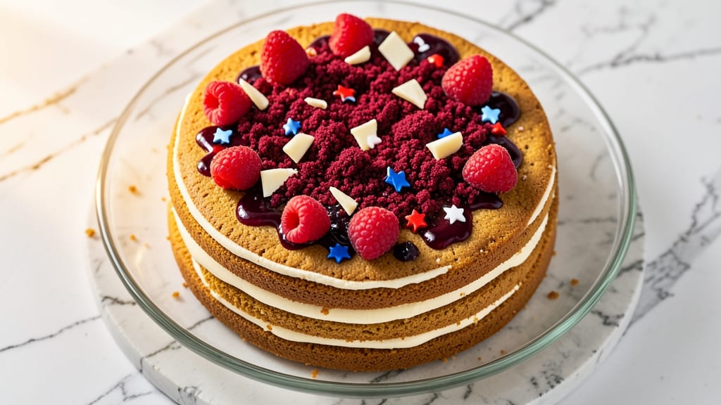 4th of July Cookie Cake Recipe: Star-Spangled Swirls and Crunchy Topping