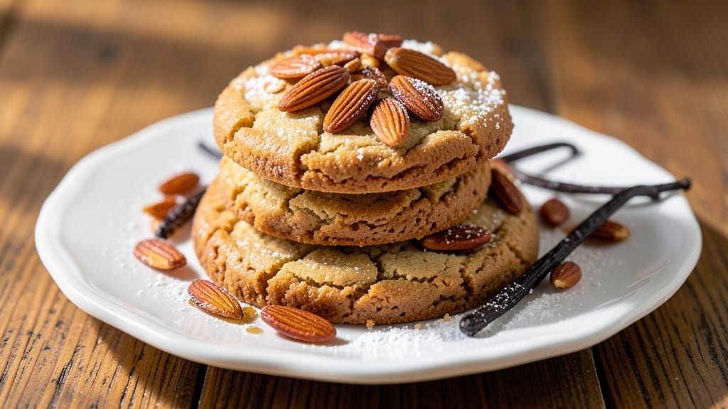Almond Sandies Cookie Recipe: Foil-Sealed Vanilla Bean and Nutty Crunch