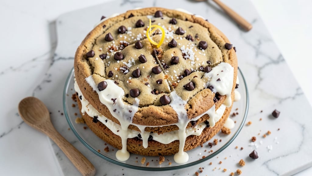 Sally's Baking Addiction Chocolate Chip Cookie Cake Recipe: Triple-Layered Magic with Gooey Rivers