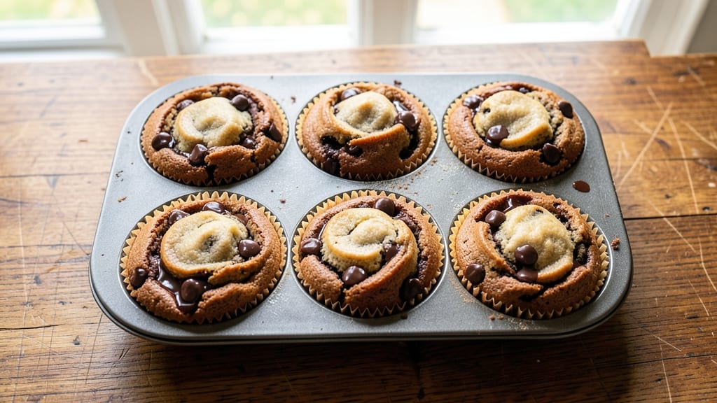 Brownie and Chocolate Chip Cookie Recipe in Muffin Pan: Dual-Dessert Magic in One Bite