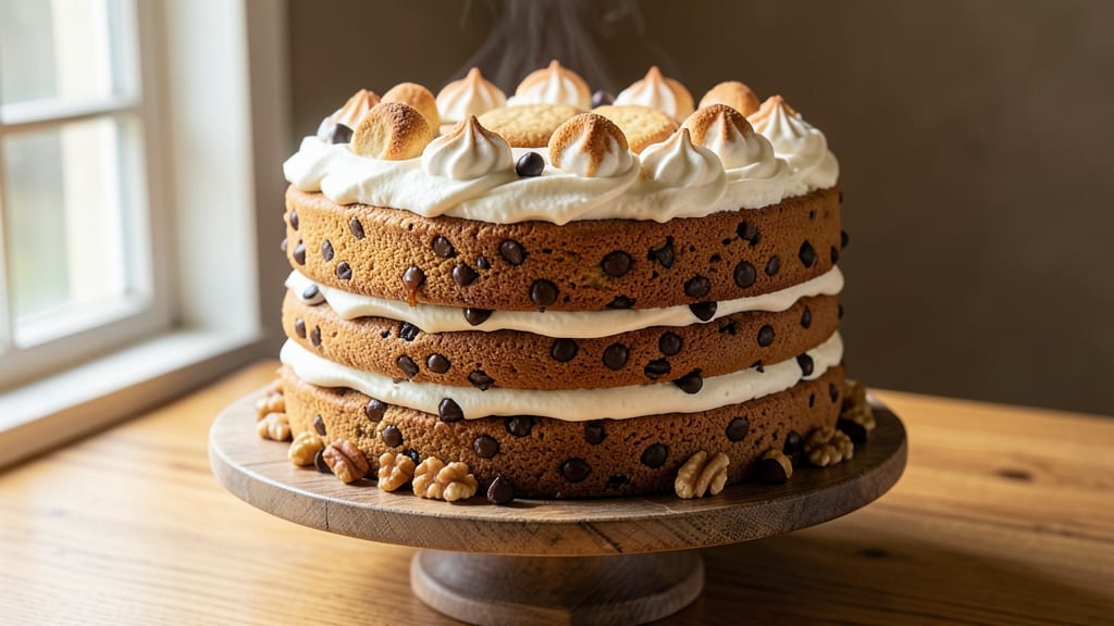 Big Chocolate Chip Cookie Cake Recipe: Triple-Layered Crunch With Molten Chocolate Rivers
