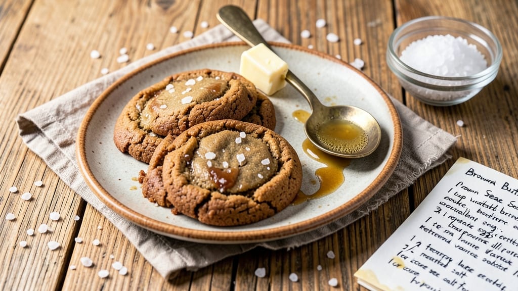 Brown Butter Sea Salt Cookie Recipe: Nutty Crunch and Vanilla Swirl Harmony