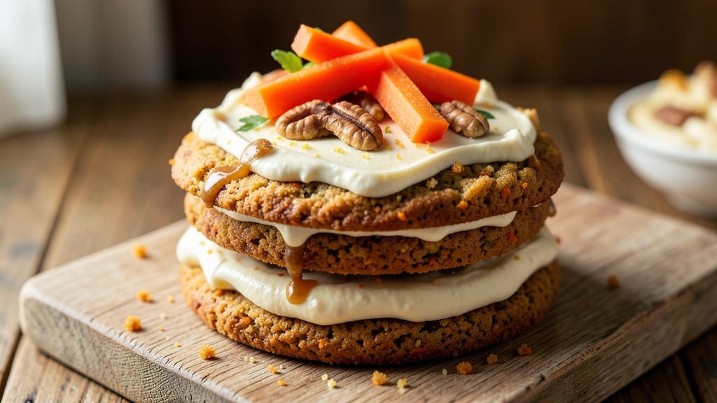 Carrot Cake Cookie Recipe with Cream Cheese Frosting: Spiced Crunch Meets Velvety Frosting Swirls