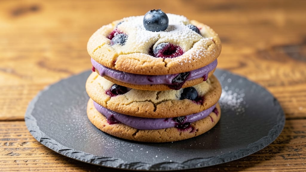 Blueberry Cream Cookie Recipe: Bursting Blueberries and Vanilla Frosting Harmony