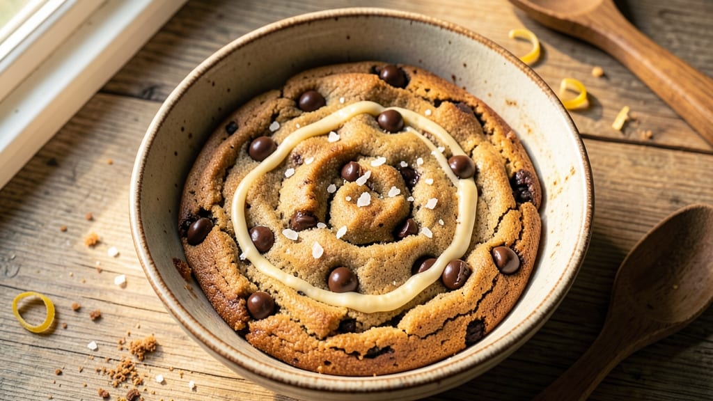 Chocolate Chip Cookie Bowl Recipe: Warm, Crunchy Edges and Cool Vanilla Swirls