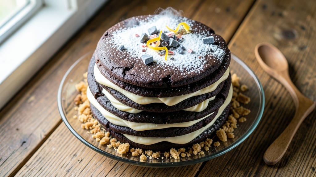 Black and White Cookie Cake Recipe: Foil-Sealed Vanilla-Cocoa Swirl Magic