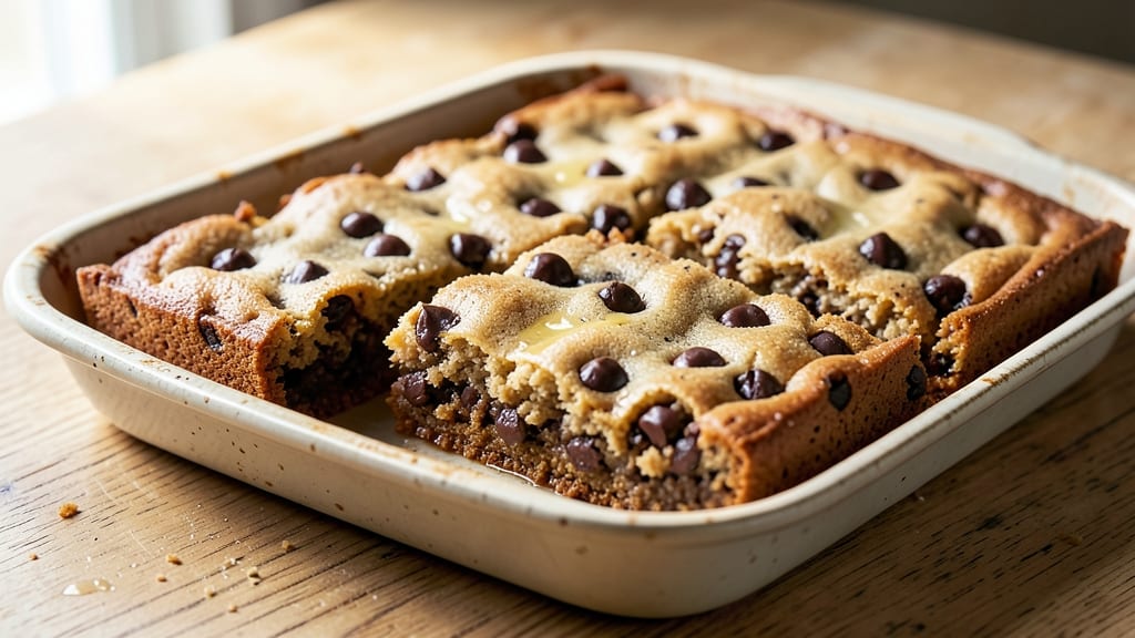 Vegan Chocolate Chip Cookie Bars Recipe: Fudgy Base With Crunchy Chocolate Chunks