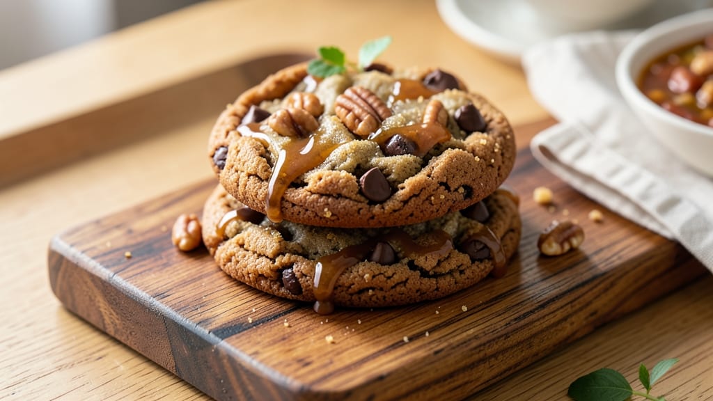Caramel Pecan Chocolate Chip Cookie Recipe: Nutty-Sweet Crunch and Melty Rivers