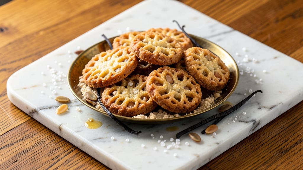 Almond Ricciarelli Cookie Recipe Silvia: Crispy Sandpaper Texture With Vanilla Bean Streaks