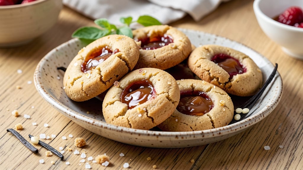 Bakery Thumbprint Cookie Recipe: Vanilla Bean Streaks and Buttery Pillows