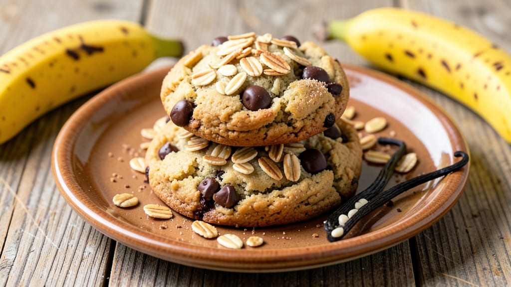 Banana Oats and Chocolate Chip Cookie Recipe: Warm Spiced Clusters and Melty Chunks